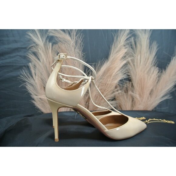 AQUAZZURA Cream/White Strappy Stiletto Sandals Euro 38 - Picture 1 of 16
